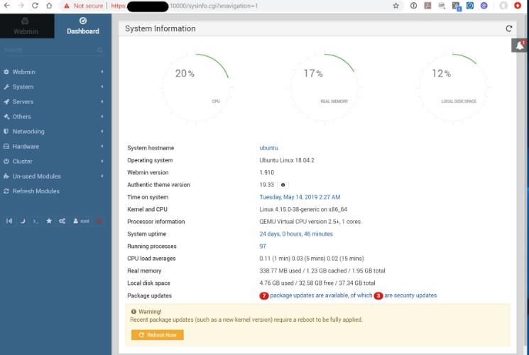 VPS服务器教程：如何在Ubuntu 18.04上安装webmin面板(2/3)