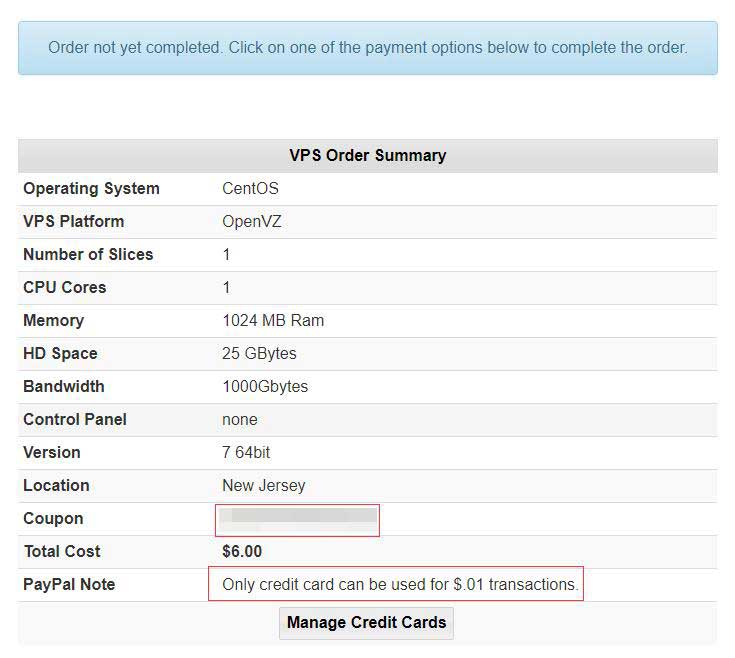 InterServer 美国 VPS 购买流程