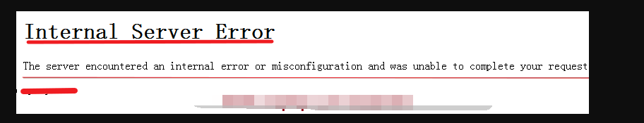 云服务器网站访问提示Internal Server Error