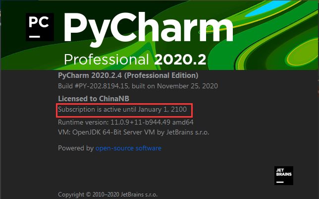 pycharm最新激活码有效期至2100年（亲测可用）