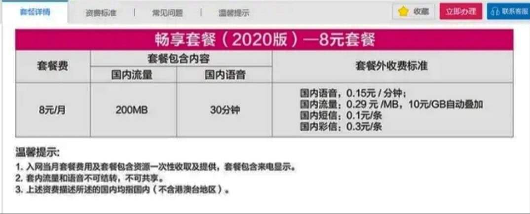 2020-2021年介绍联通月租8元套餐（最受欢迎的8元套餐细则）