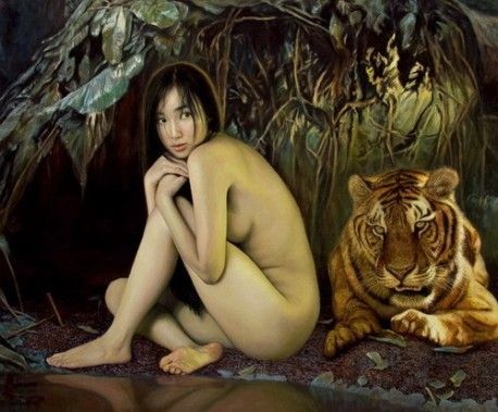 最大胆的中国人体艺木 女儿给画家父亲当裸模三点全露引争议图片(2/2)
