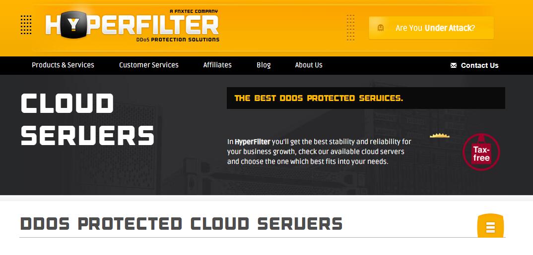 hyperfilter：荷兰高防云服务器，支持ACLs/L7/负载均衡、游戏-声讯-APP等模式